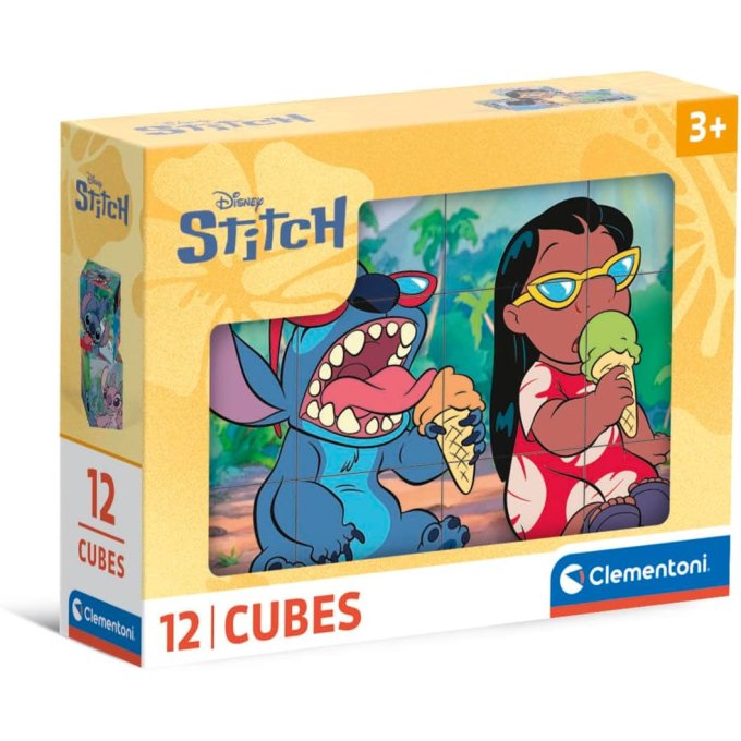 Stitch - Obrázkové kocky 12 ks