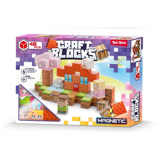Craft Blocks - Magnetická stavebnica 48 ks