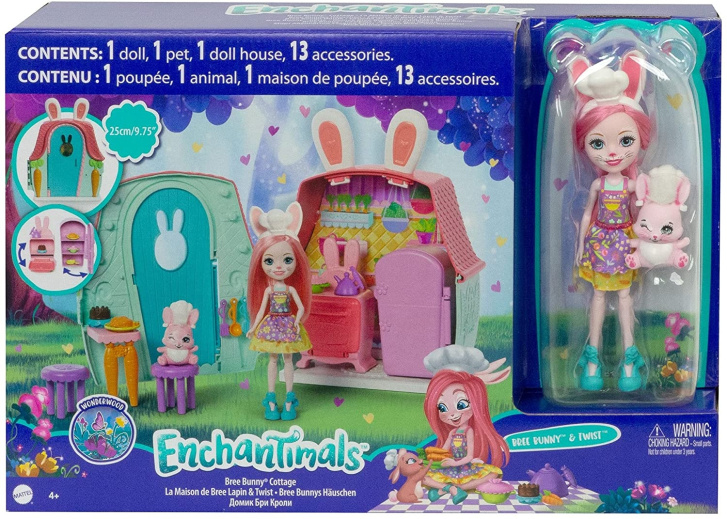 Enchantimals – Figúrka s domčekom Bree Bunny