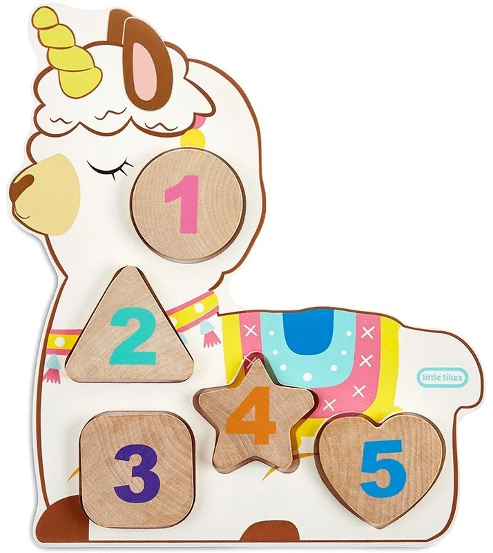 Drevené puzzle s číslami Llama