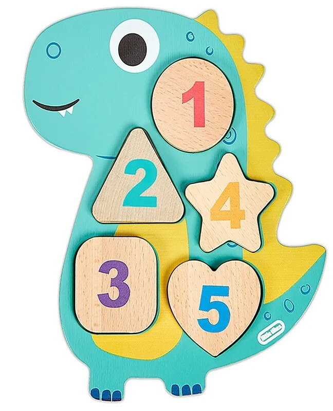 Drevené puzzle s číslami