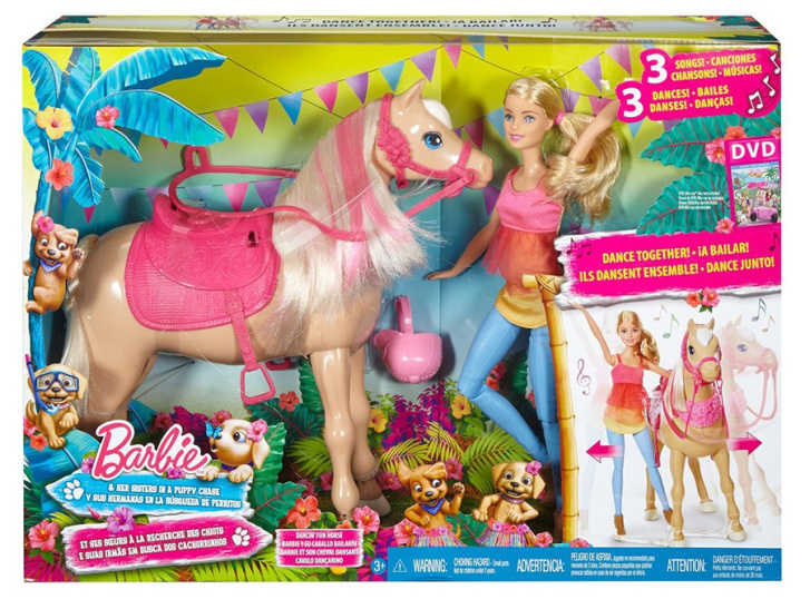 Barbie bábika a tancujúci kôň