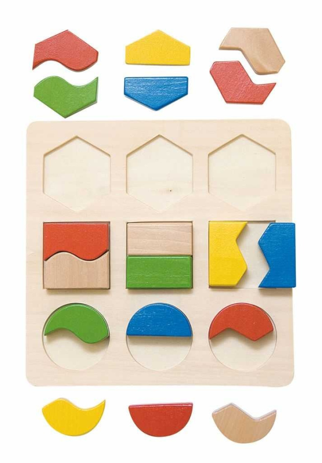 Woody – Drevená doska s geometrickými tvarmi