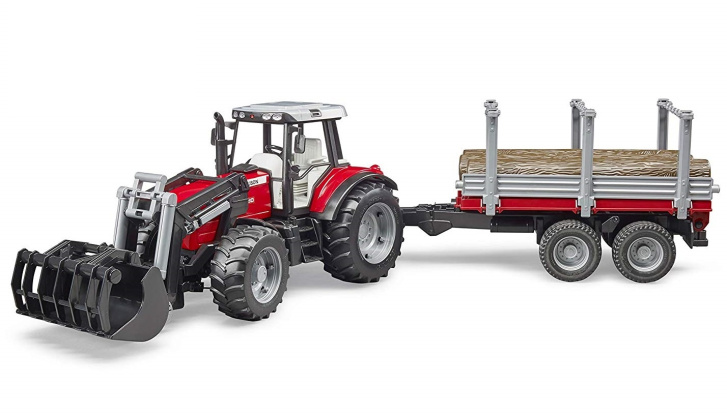 Bruder - Traktor s nakladačom a prívesom
