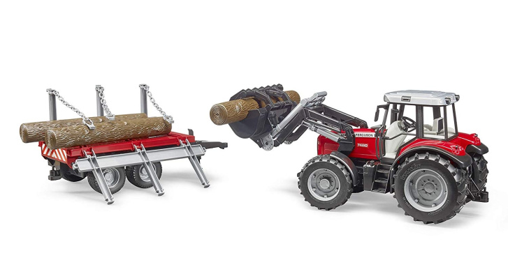 Bruder - Traktor s nakladačom a prívesom
