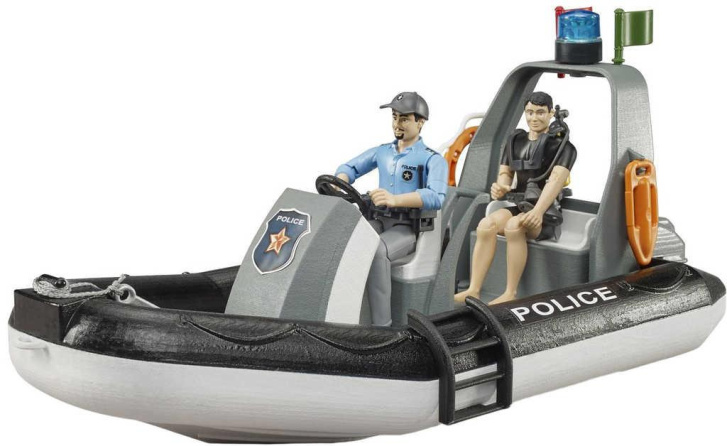 Bruder - Policajný čln s 2 figúrkami