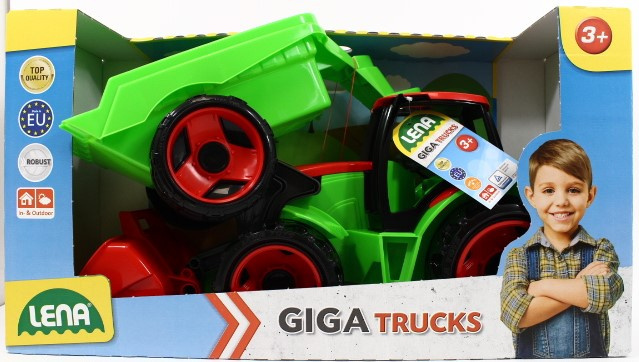 Giga Traktor s vlečkou a lyžicou
