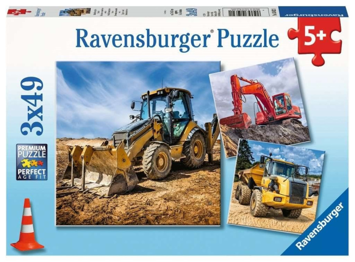 Puzzle 3x49 - Stavebné vozidlá