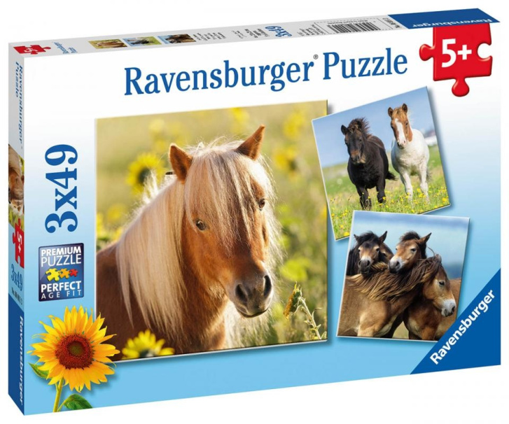 Puzzle 3x49 – Poníky