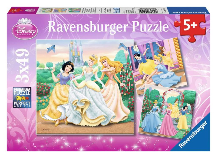Puzzle 3v1 - Disney princezné