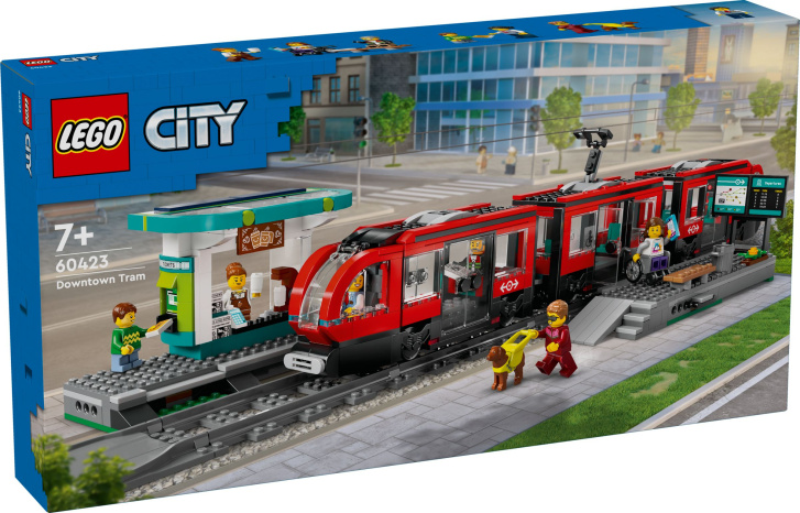 60423 Lego City – Električka a zastávka v centre mesta