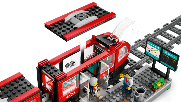 60423 Lego City – Električka a zastávka v centre mesta
