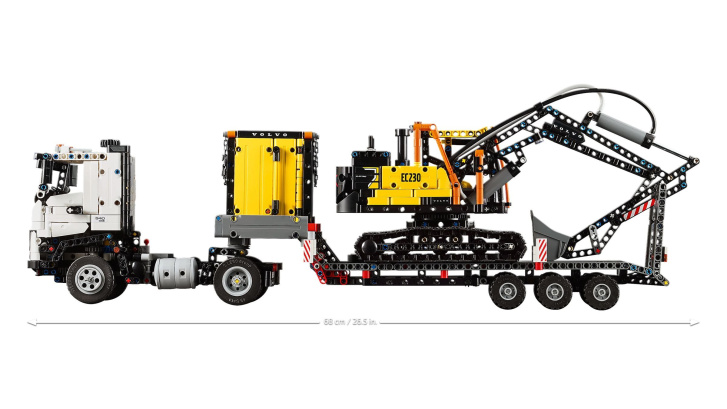 42175 Lego Technic – Nákladné auto Volvo FMX a elektrický bager EC230