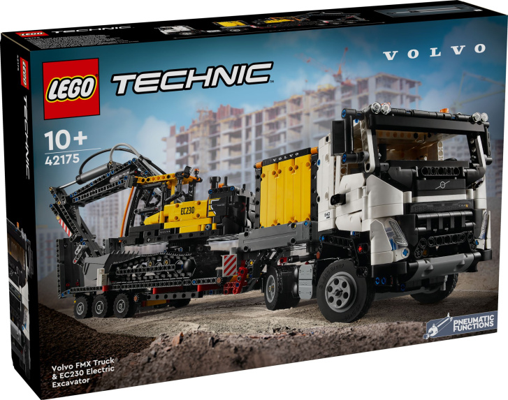 42175 Lego Technic – Nákladné auto Volvo FMX a elektrický bager EC230
