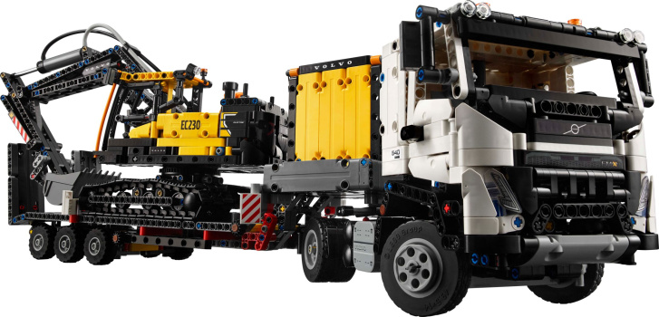 42175 Lego Technic – Nákladné auto Volvo FMX a elektrický bager EC230