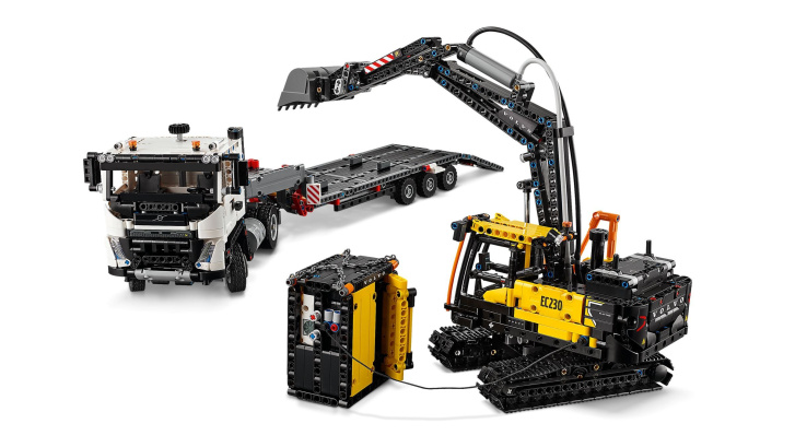 42175 Lego Technic – Nákladné auto Volvo FMX a elektrický bager EC230