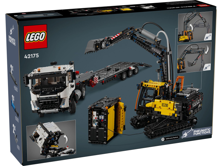 42175 Lego Technic – Nákladné auto Volvo FMX a elektrický bager EC230