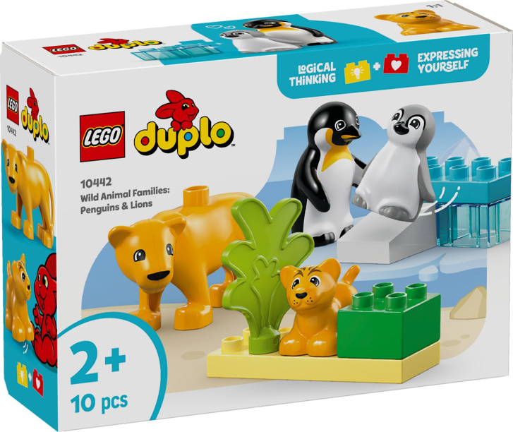 10442 Lego Duplo – Rodinky divokých zvierat: Tučniaky a levy