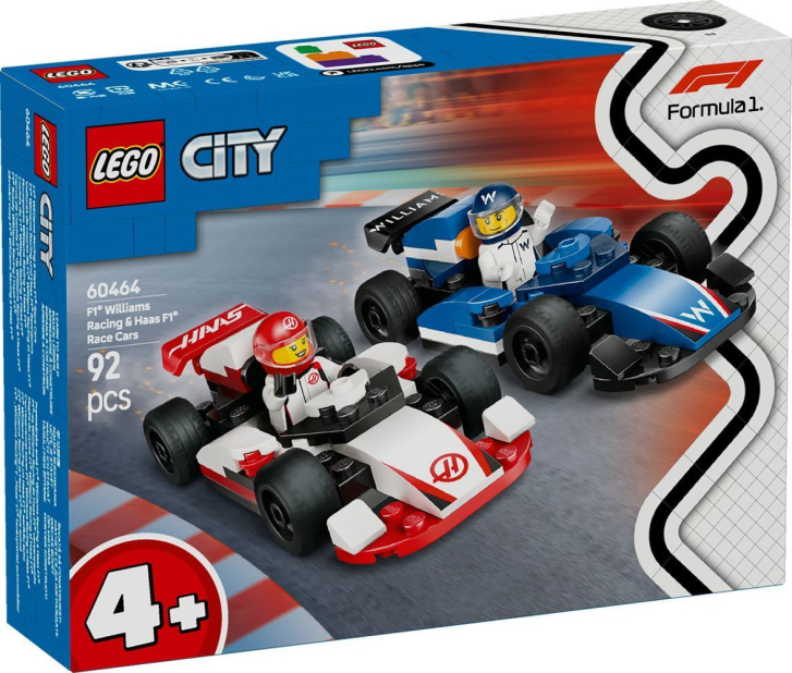60464 Lego City – Pretekárske autá F1® Williams Racing a Haas F1®