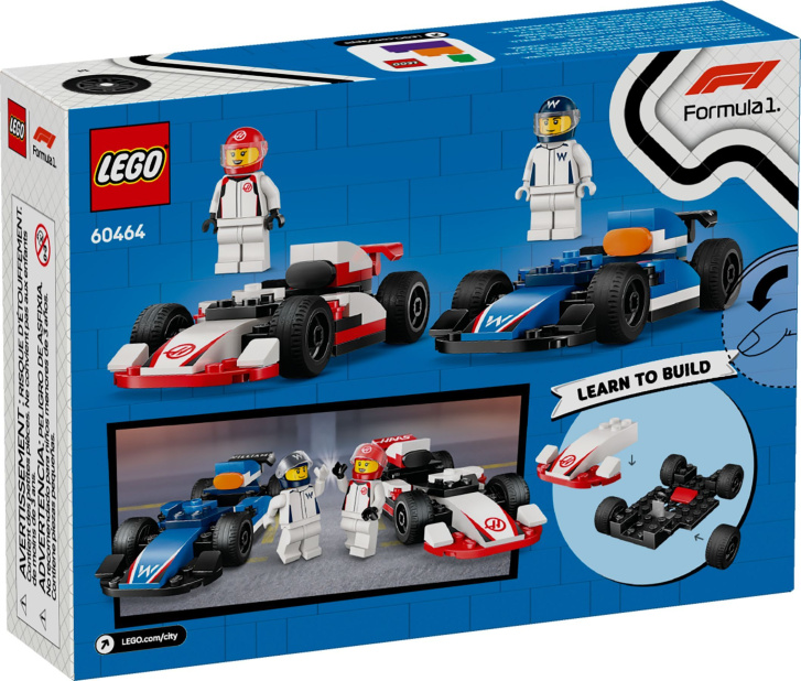 60464 Lego City – Pretekárske autá F1® Williams Racing a Haas F1®