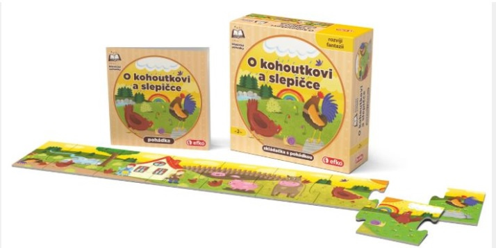 O kohútikovi a sliepočke - skladačka s rozprávkou