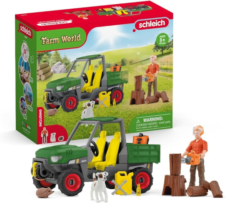 Schleich Farm World – Auto s drevorubačom 42659