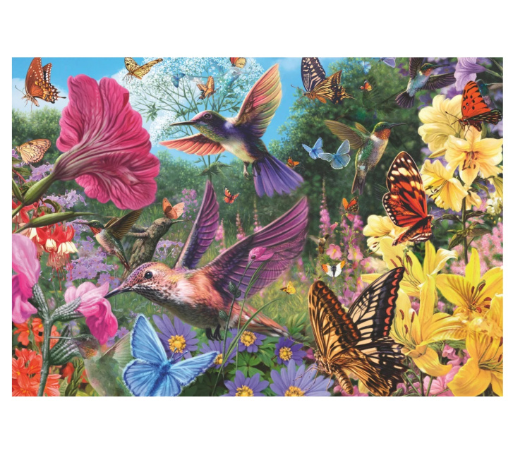 Puzzle 200 XL - Kolibríky a motýle