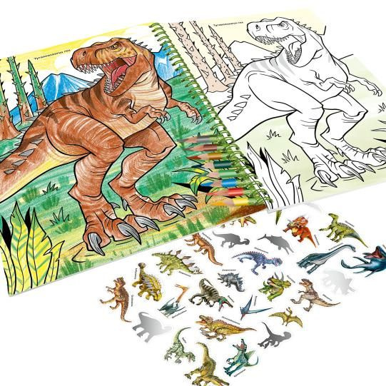 Dino World – Maľovanky s farbičkami