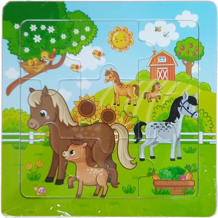 Drevené puzzle 9 ks