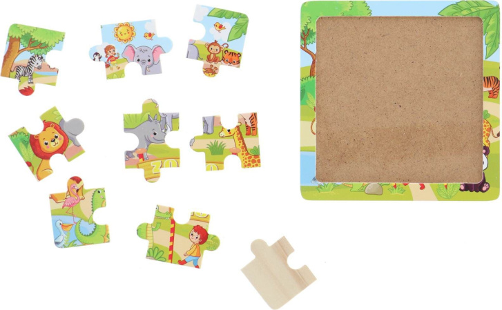 Drevené puzzle 9 ks
