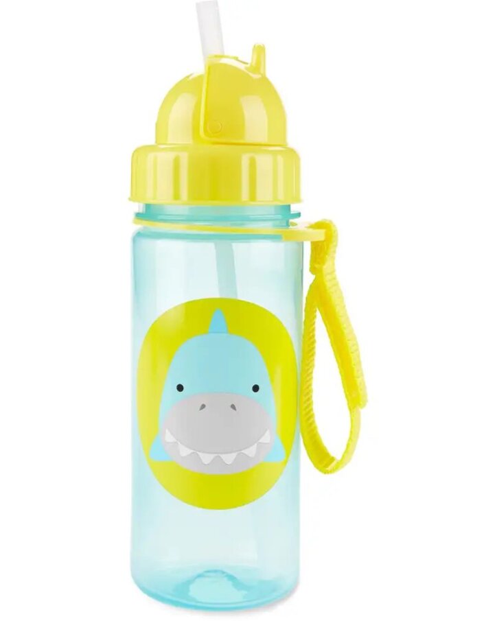 Fľaša so slamkou – Žralok 390 ml