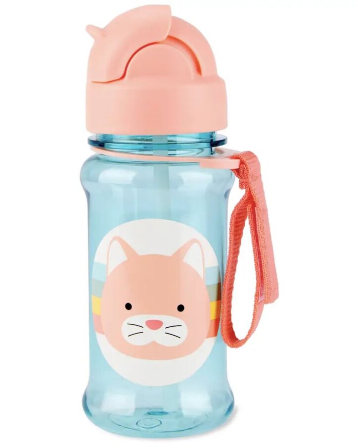 Fľaša so slamkou – Mačka 355 ml