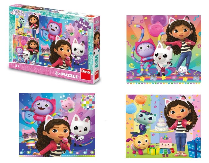 Puzzle 3x55 - Gabby’s Dollhouse