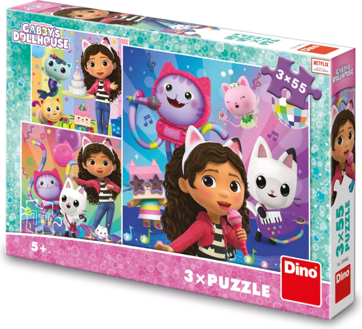 Puzzle 3x55 - Gabby’s Dollhouse
