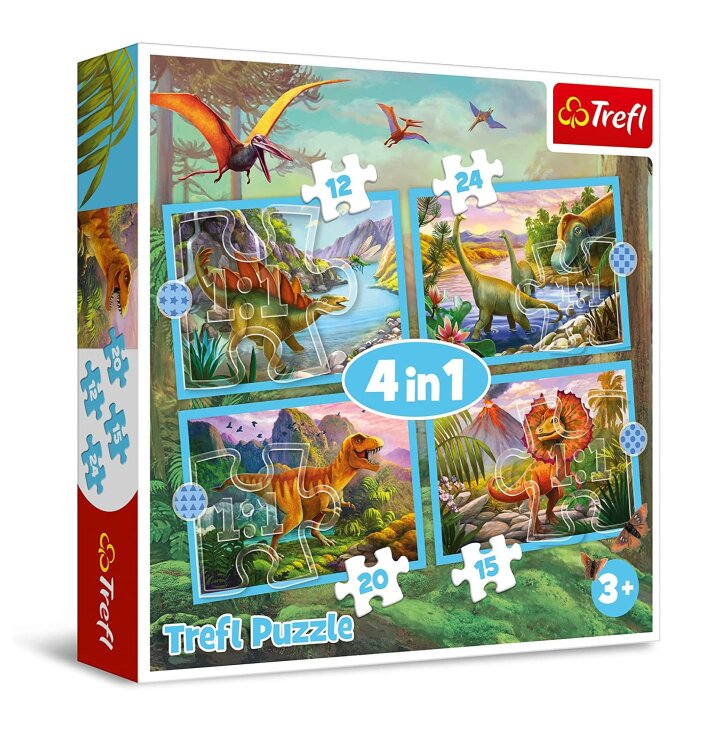 Puzzle 4v1 – Dinosaury