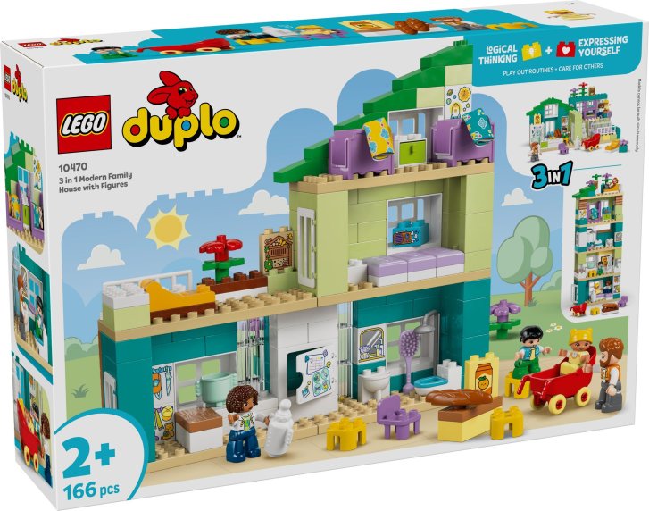10470 Lego Duplo – Moderný rodinný dom 3 v 1 s figúrkami