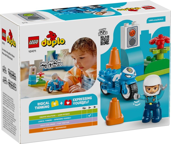 10471 Lego Duplo – Modrá policajná motorka