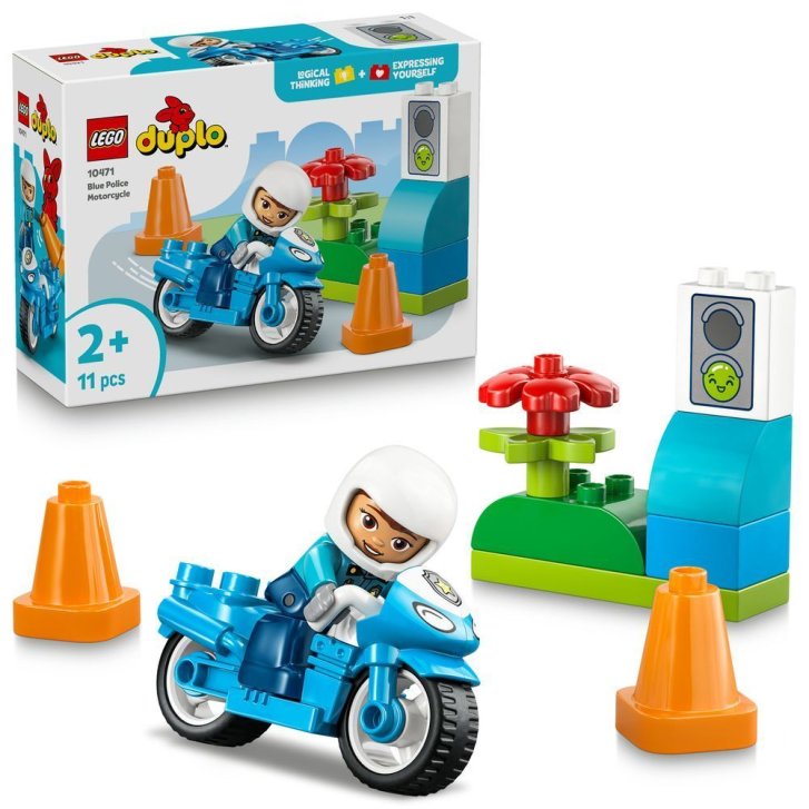 10471 Lego Duplo – Modrá policajná motorka