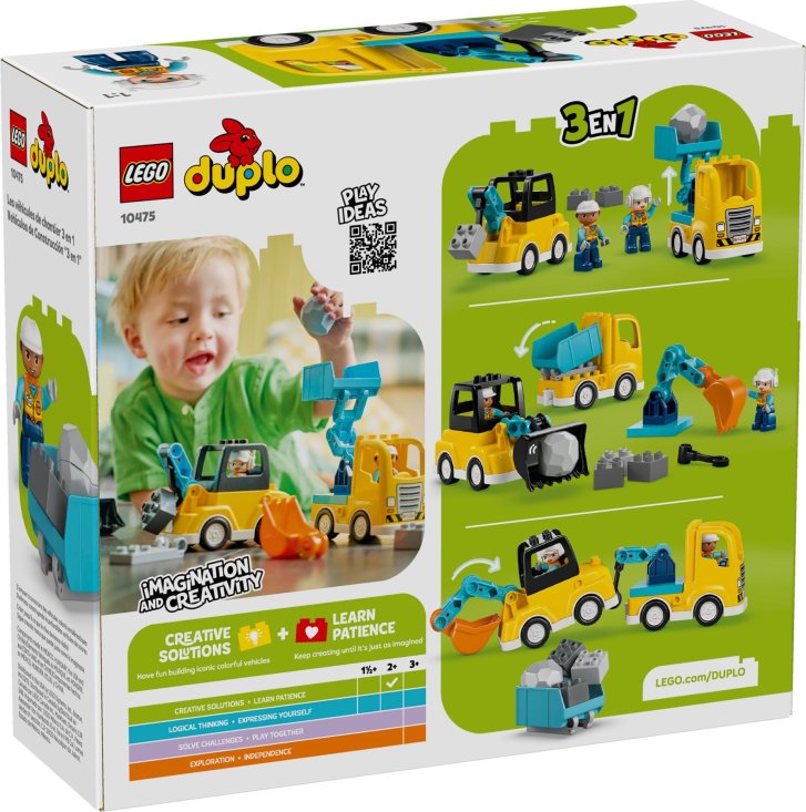 10475 Lego Duplo – Vozidlá na stavbe 3 v 1