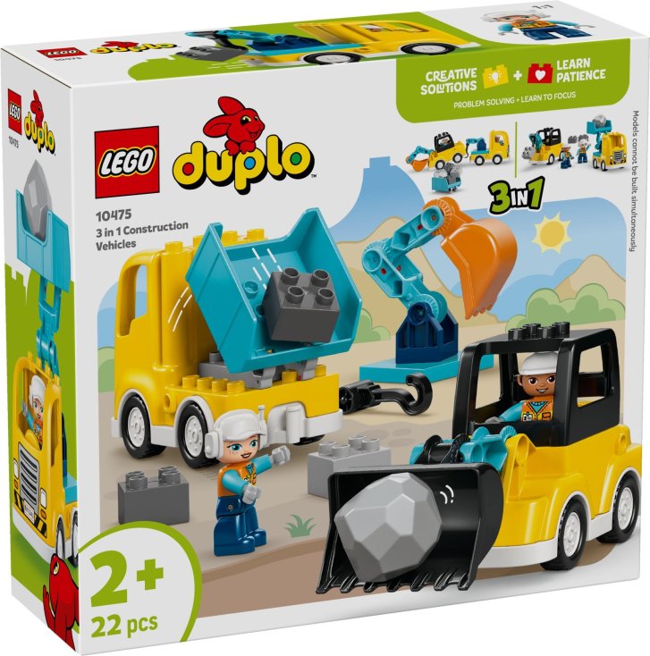 10475 Lego Duplo – Vozidlá na stavbe 3 v 1