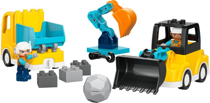 10475 Lego Duplo – Vozidlá na stavbe 3 v 1
