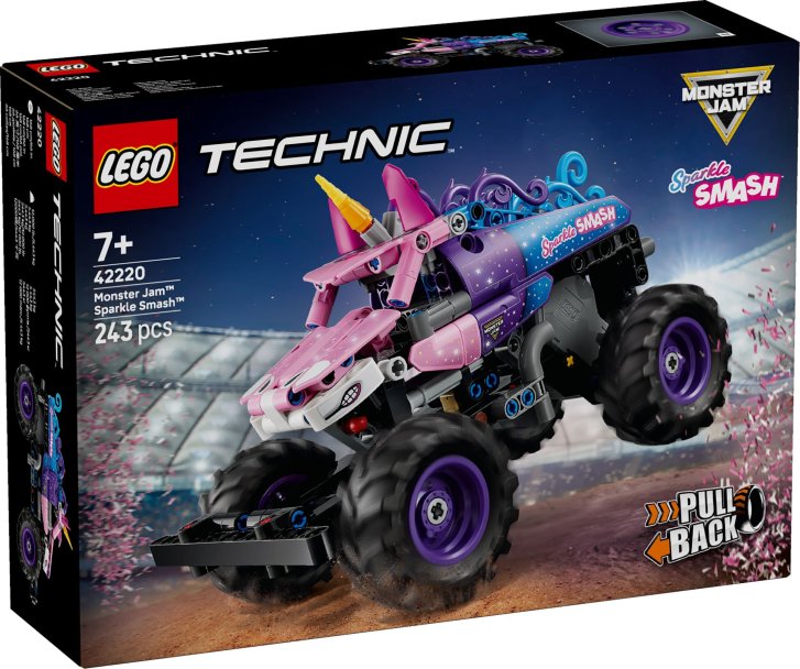 42220 Lego Technic – Monster Jam™ Sparkle Smash™ s naťahovacím motorom