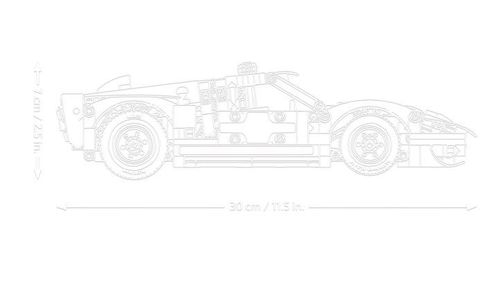 42223 Lego Technic – Pretekárske auto 1966 Ford GT40 MKII