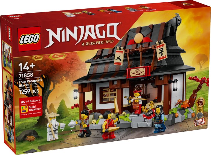 71858 Lego Ninjago – Kováreň Štyri zbrane: 15 rokov NINJAGO