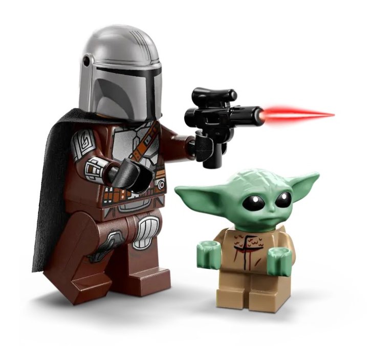 75436 Lego Star Wars - Mandalorian, Grogu a spídrová motorka