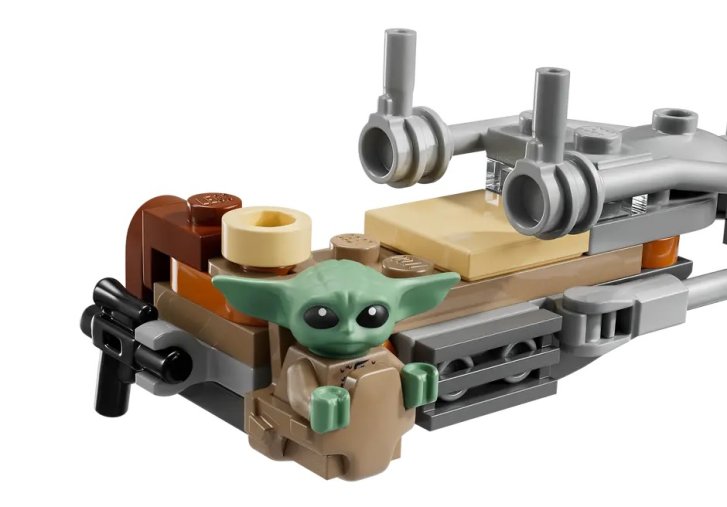 75436 Lego Star Wars - Mandalorian, Grogu a spídrová motorka