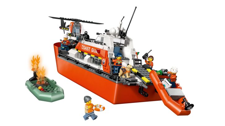 60504 Lego City - Záchranný čln pobrežnej hliadky a vrtuľník