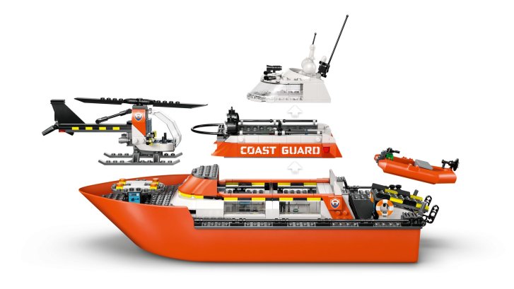 60504 Lego City - Záchranný čln pobrežnej hliadky a vrtuľník