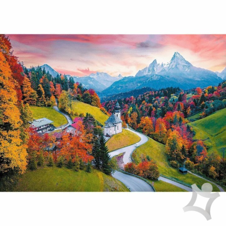 Puzzle 1000 - Na úpätí Álp, Bavorsko, Nemecko