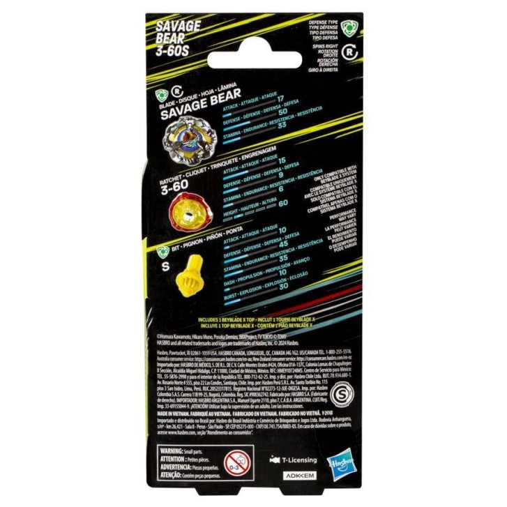 Beyblade X – Savage Bear 3-60S